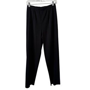 Ming Wang Womens Black Pants Knit Stretch Straight-Leg Pull-On Size S